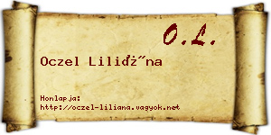 Oczel Liliána névjegykártya
